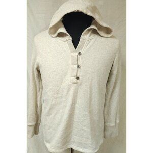 North River Outfitters Womens Grey Medium Fleece Button Sweatshirt Hoodie